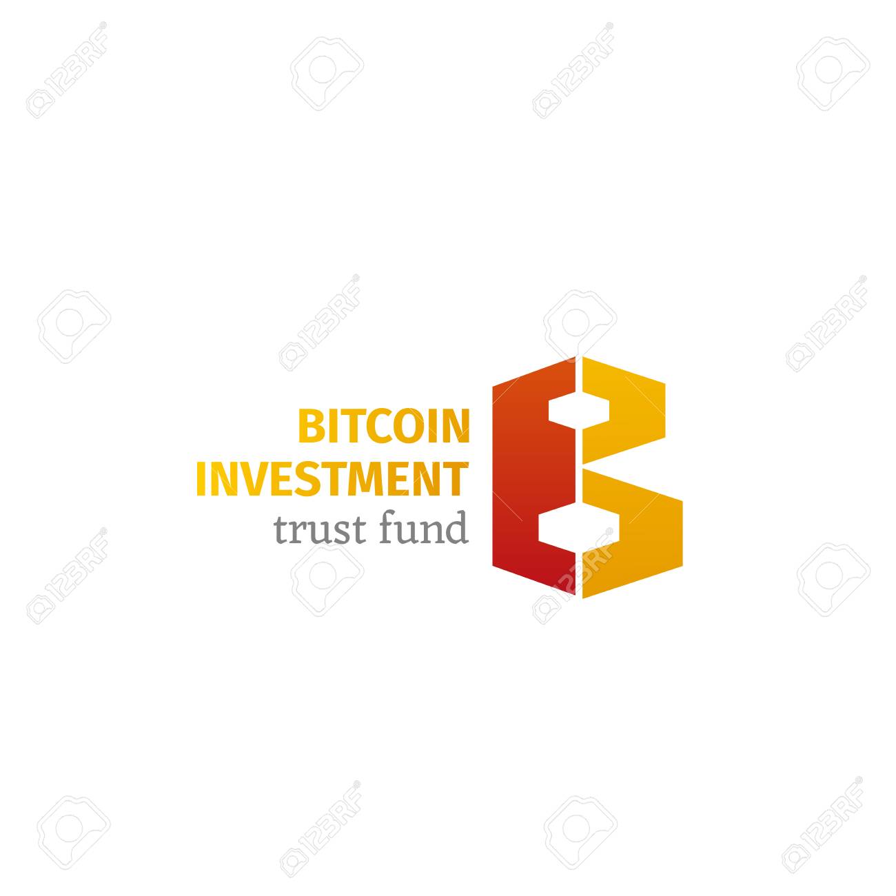Bitcoin Investment Trust Fund Vector Sign Isolated On A White Background.  Concept Of Making Investments For Bitcoin And Blockchain. Concept Of  Cryptocurrency And Digital Money, Finance Symbol Royalty Free SVG,  Cliparts, Vectors,