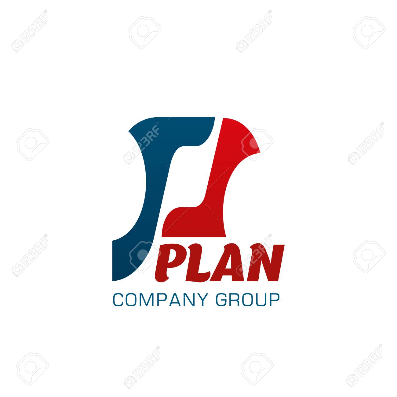 marketing company or business planning group letter p icon for vector marketing company