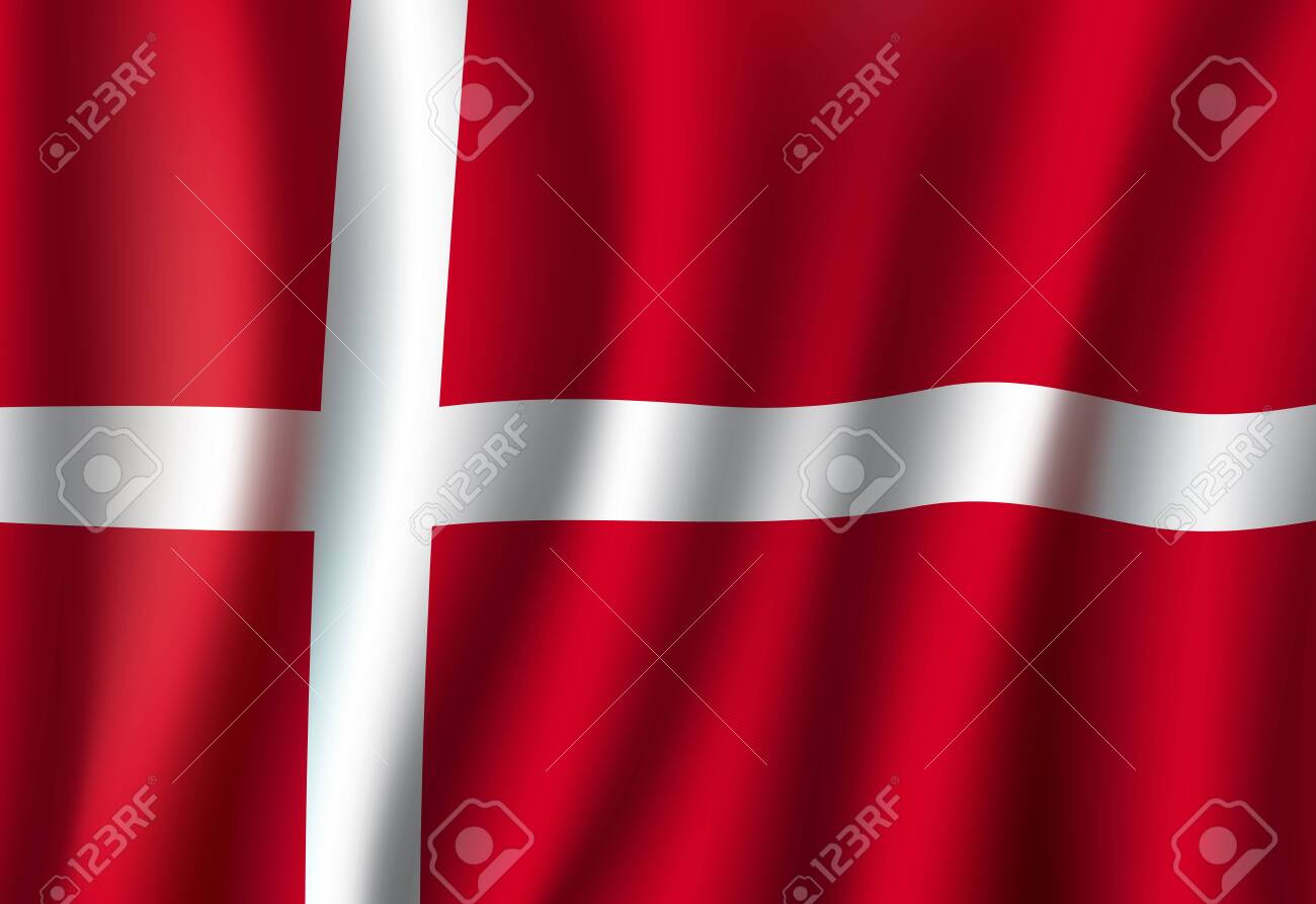 National Flag Of Denmark, Red Banner With White Cross. Symbol Of Denmark On  Wavy Cotton Fabric, Patriotic Symbol Royalty Free SVG, Cliparts, Vectors,  and Stock Illustration. Image 131205581., image size:1300x893