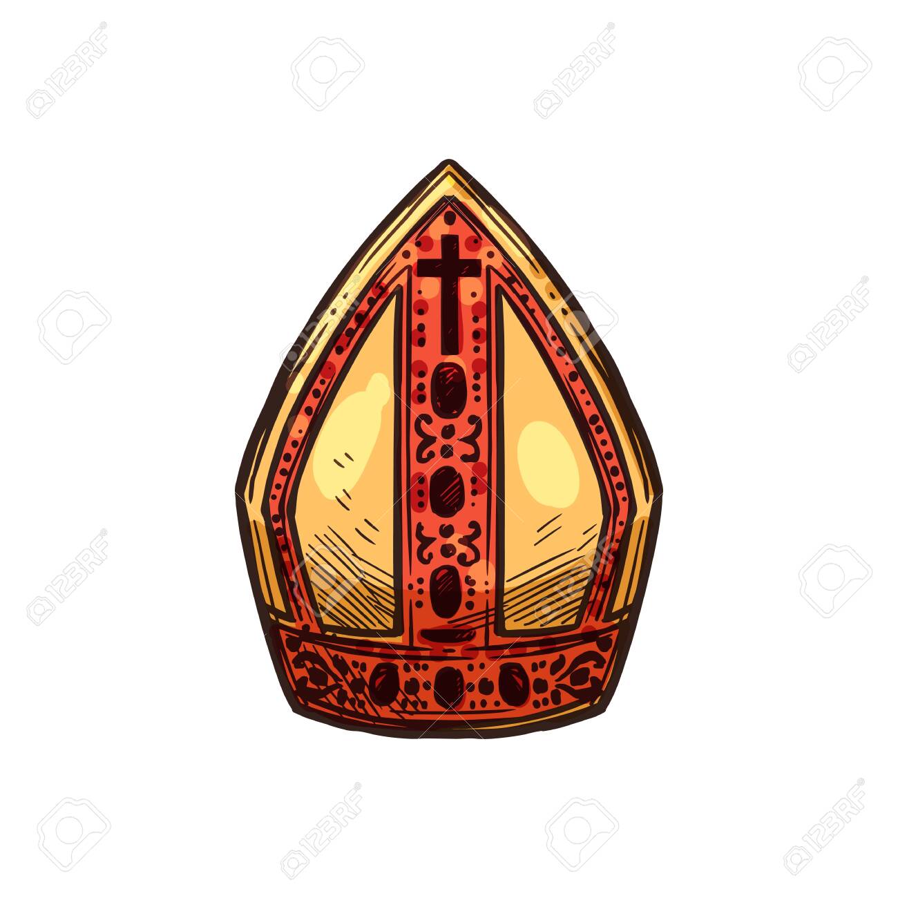 Pope Hat Drawing Pope Hat Drawing