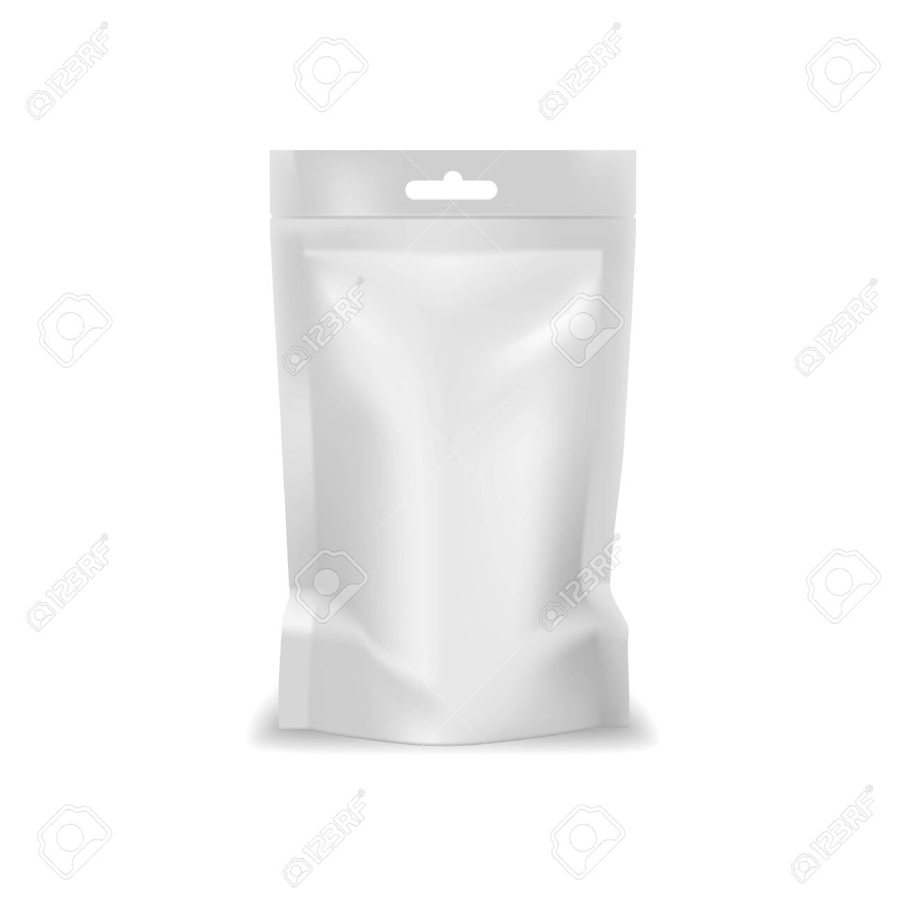 Download Bag Pack White Foil Doypack And Sachet Pouch Template Mockup Royalty Free Cliparts Vectors And Stock Illustration Image 144411210