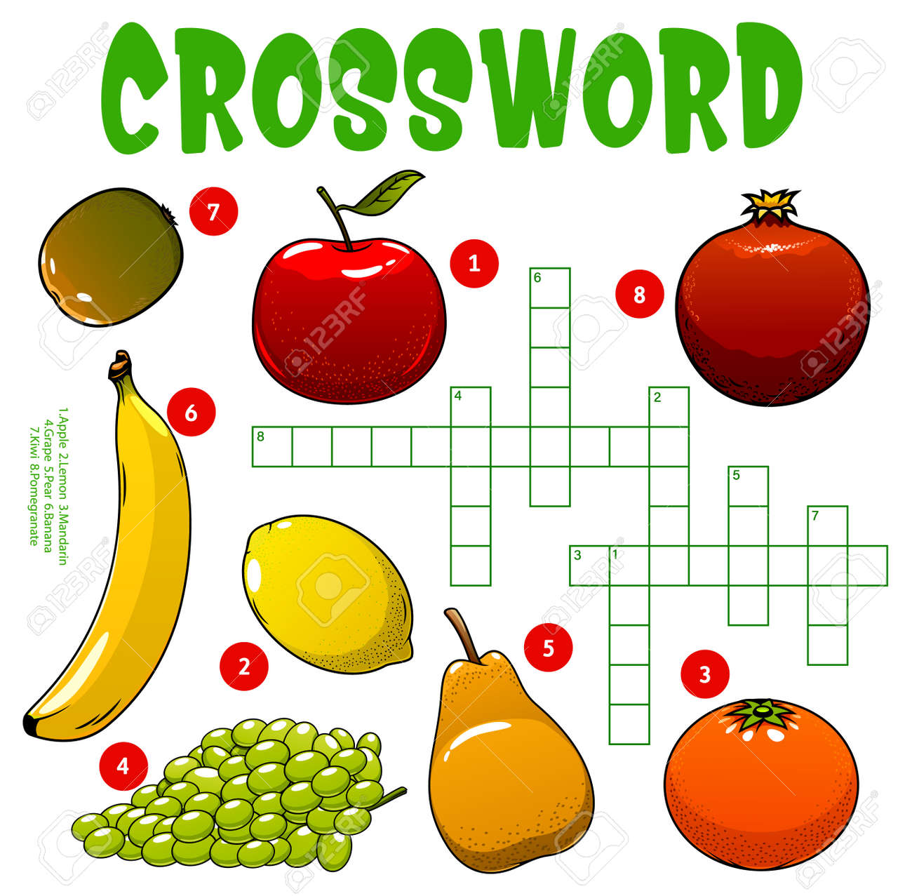 ことばパズル・くだもの