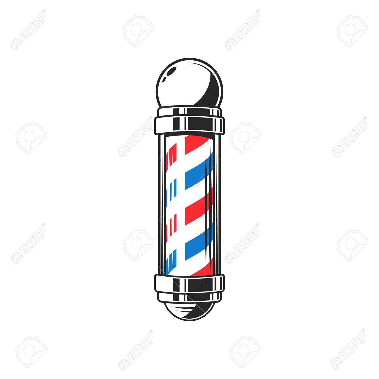 Staff Or Barbershop Pole Isolated Icon. Vector Barber Pole Sign Used To  Signify Shaving Or Cutting Craft Place Royalty Free SVG, Cliparts, Vectors,  and Stock Illustration. Image 190381260., image size:1300x1300