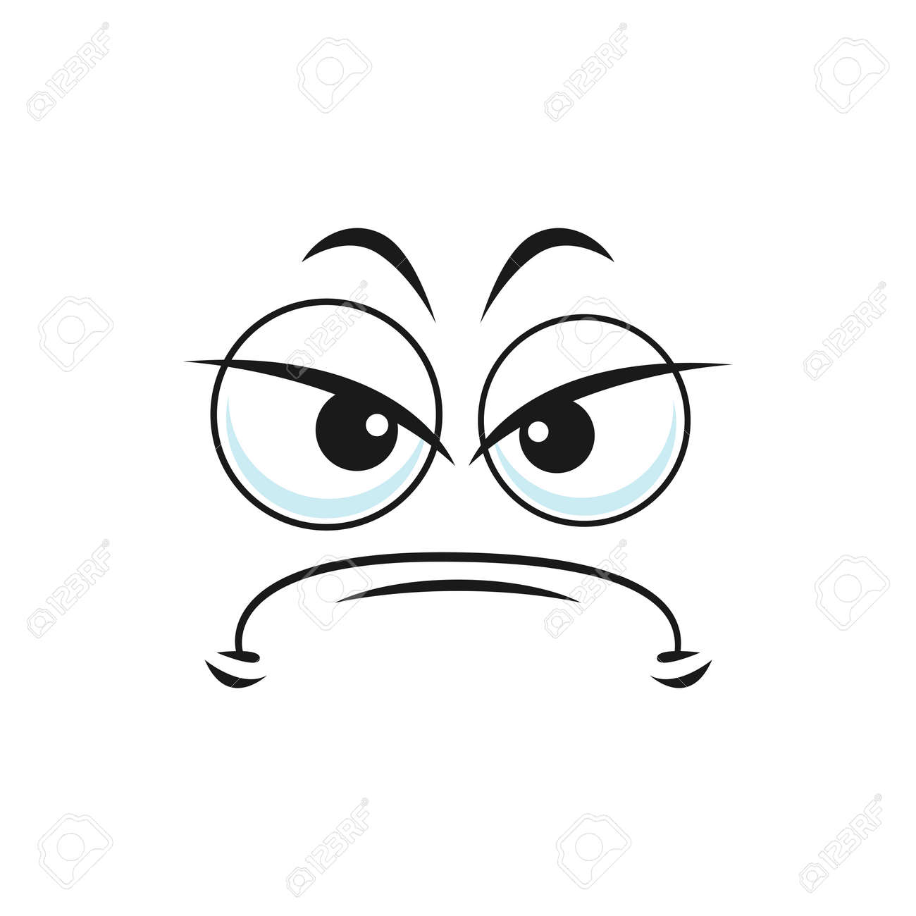 Image Details INH_18984_61429 - Cartoon face with slanting eyes