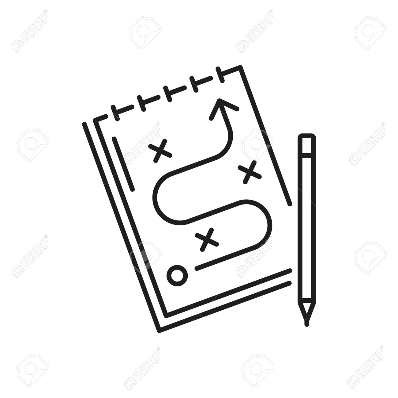 Planning Icon, Goals Management Outline Symbol For Business And Marketing,  Vector Pictogram. Project Strategy Plan For Business Target, Marketing  Promotion Or Work Objectives Solution And Development Royalty Free SVG,  Cliparts, Vectors, and, image size:1300x1298