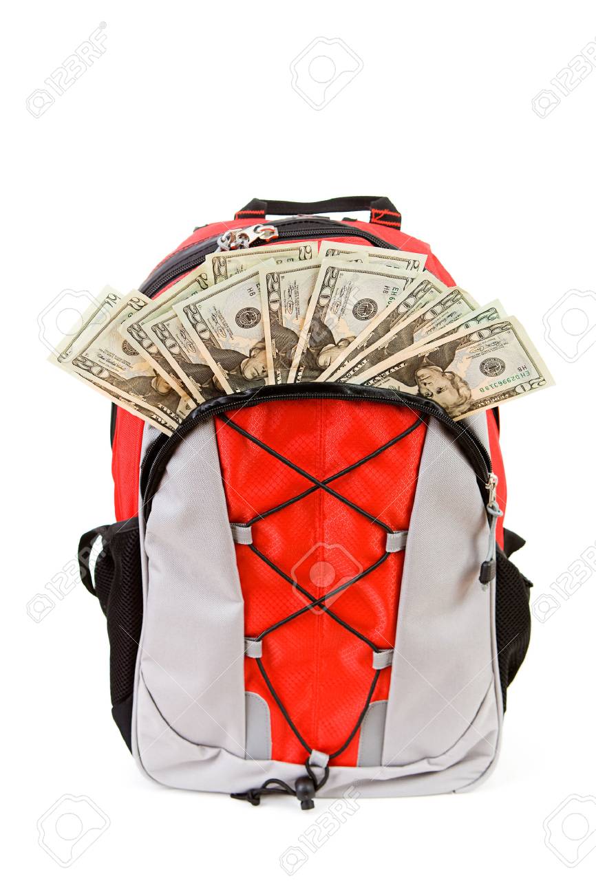 money in backpack