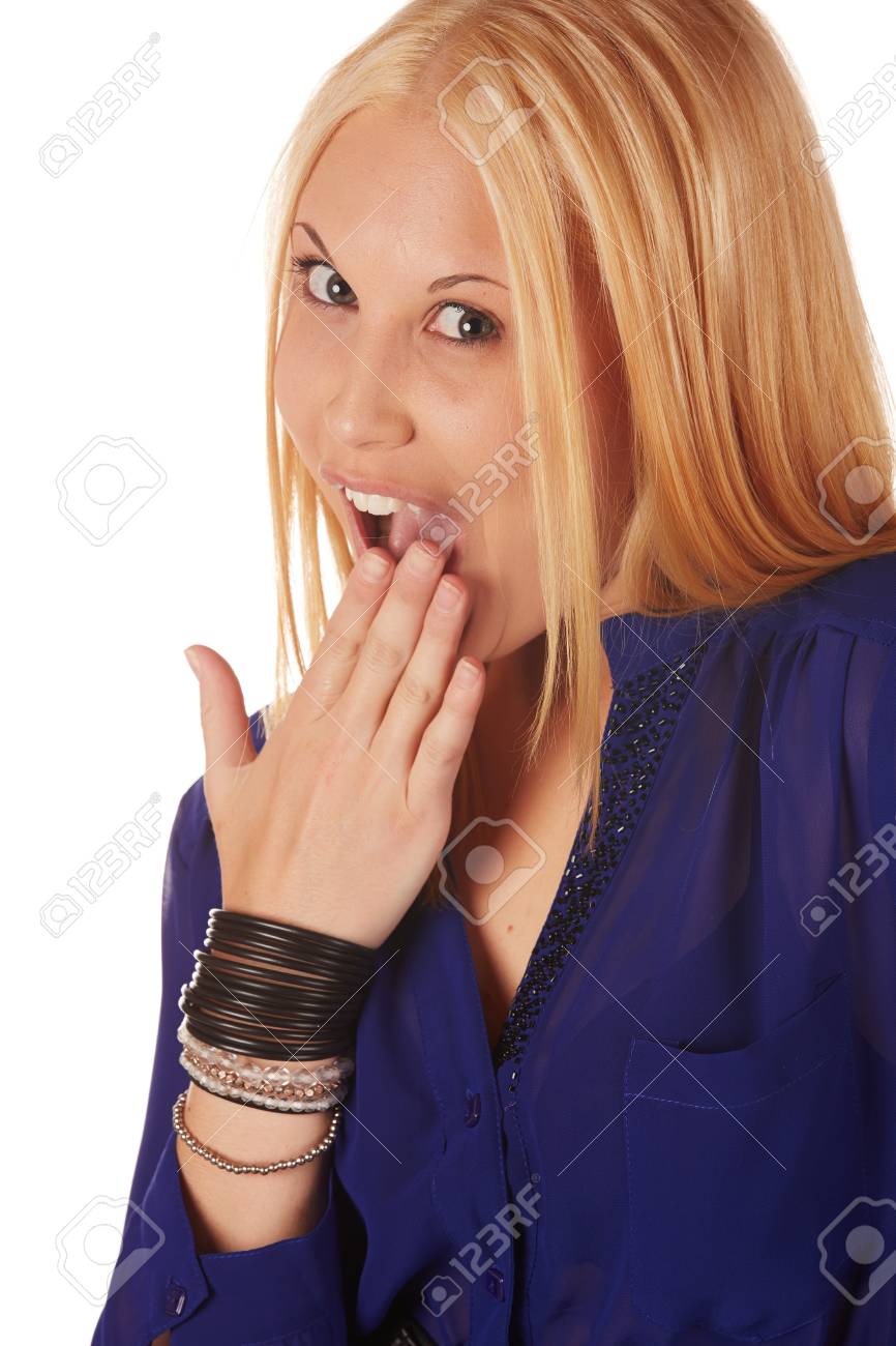 Young Adult Caucasian Woman With Honey Blonde Hair Wearing A
