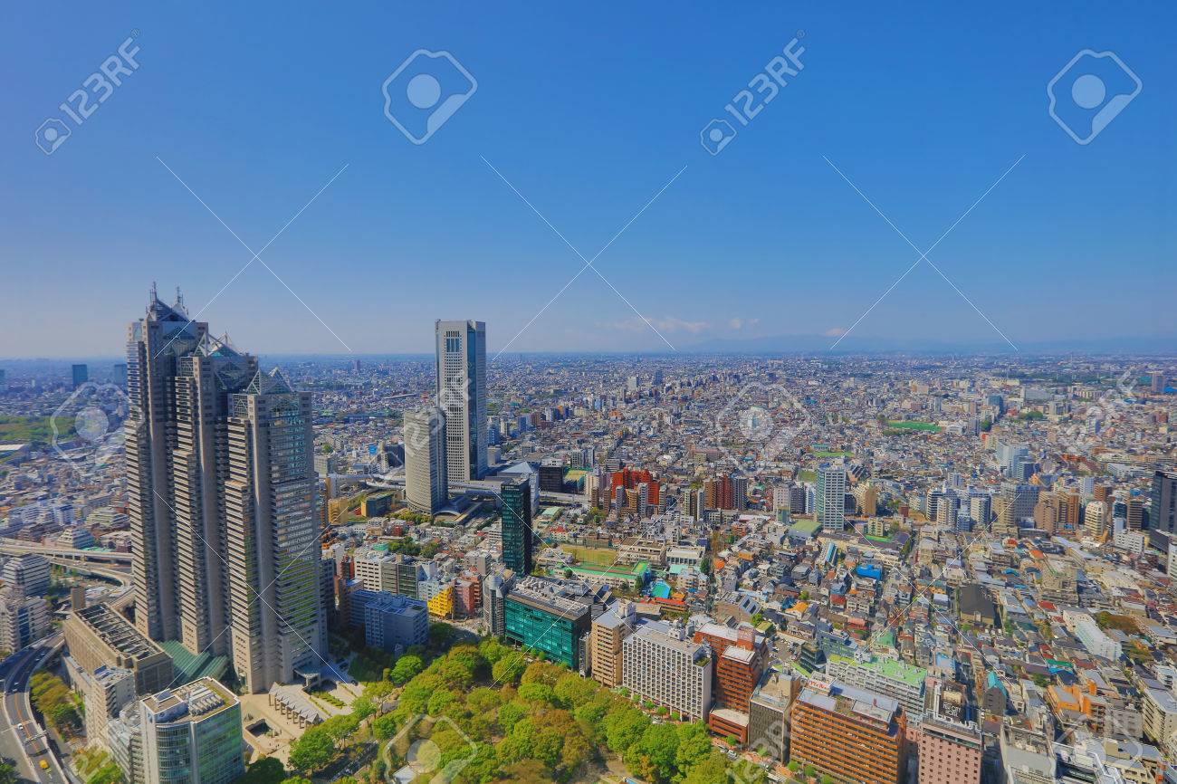 16 東京都新宿周辺の航空写真 の写真素材 画像素材 Image