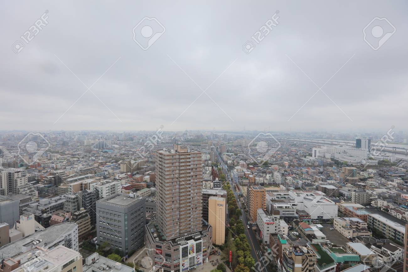 船橋から空撮から東京市 の写真素材 画像素材 Image