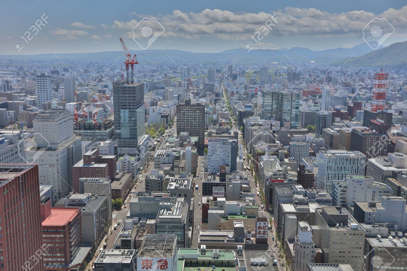 札幌 北海道の航空写真ビュー の写真素材 画像素材 Image