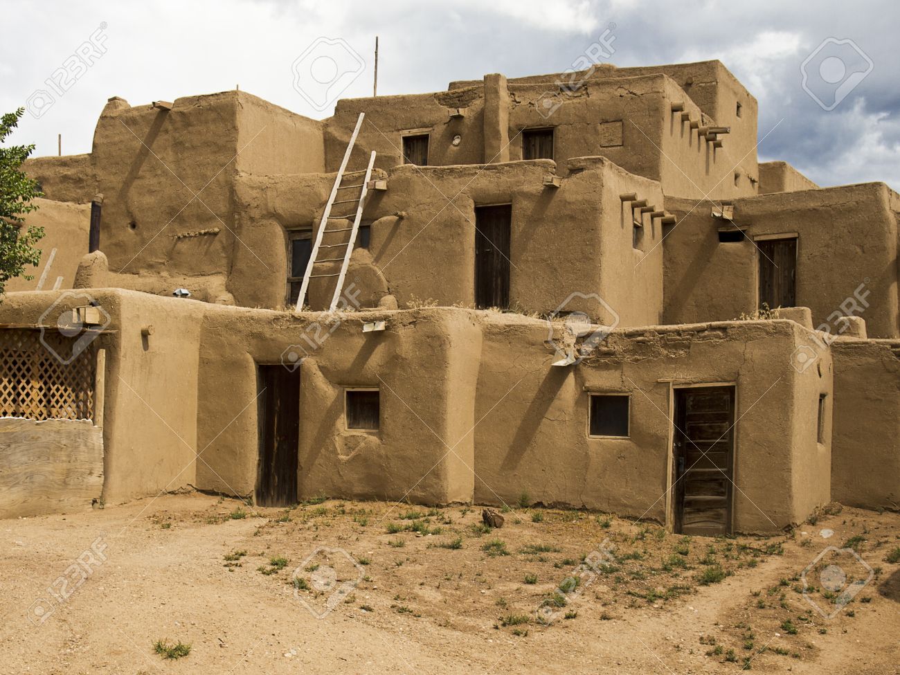 a traditional pueblo building