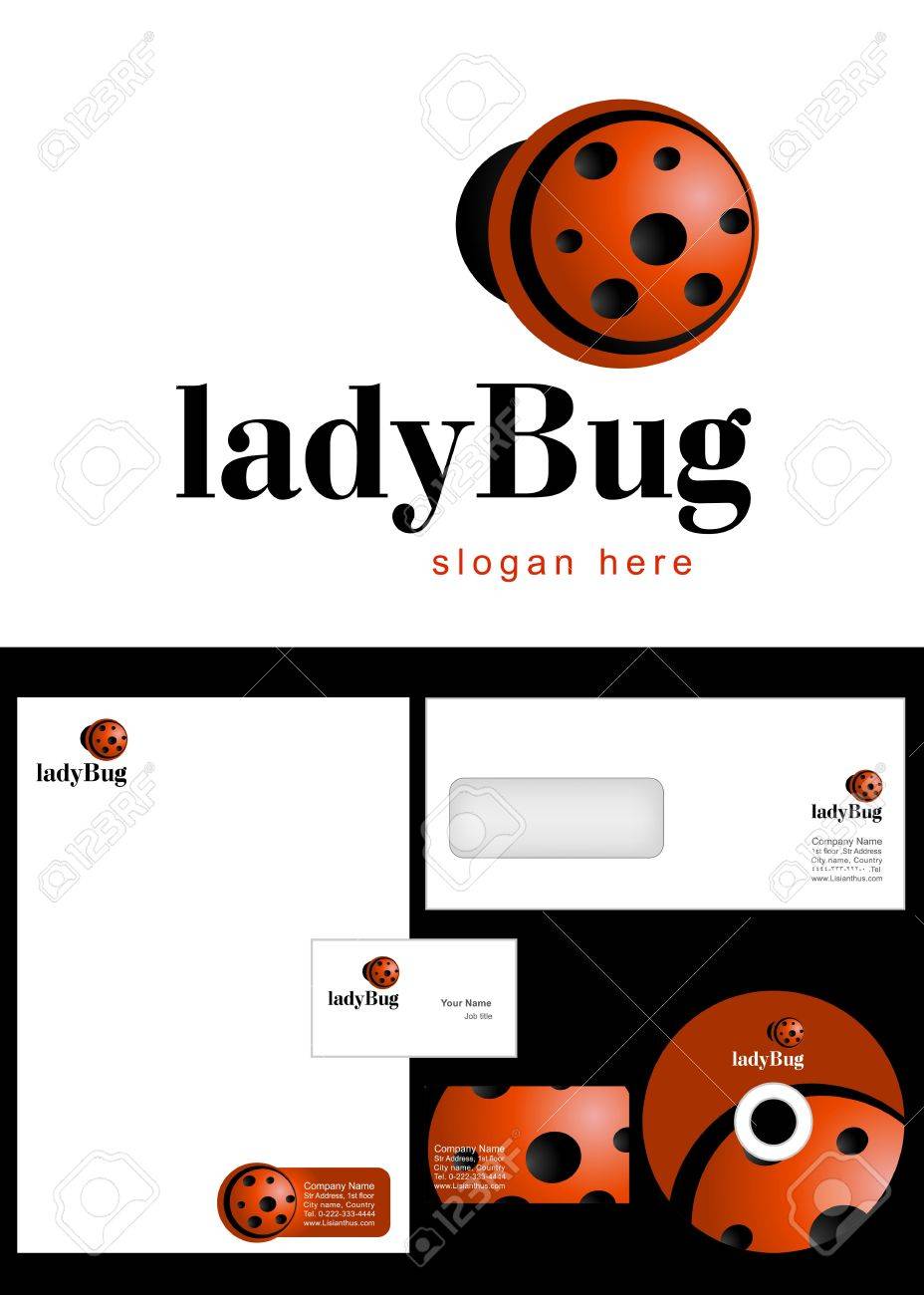 ladybug logo design and corporate identity package including ladybug business cards