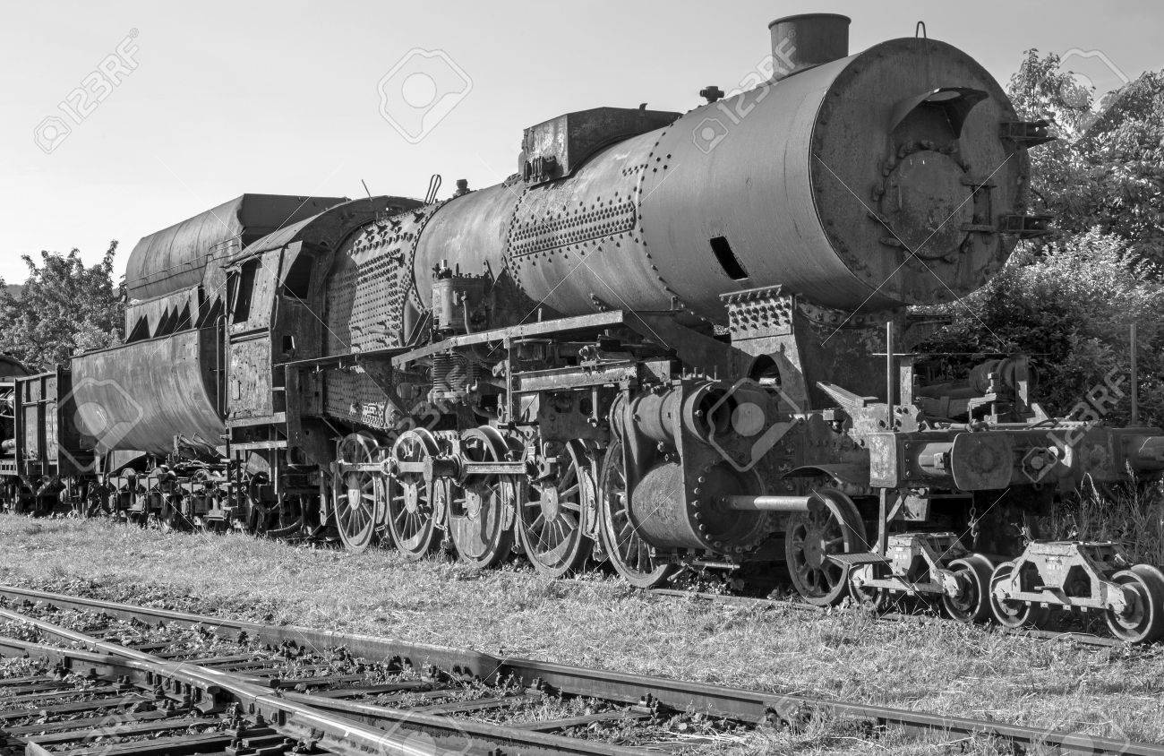 昔の蒸気機関車の錆 の写真素材 画像素材 Image