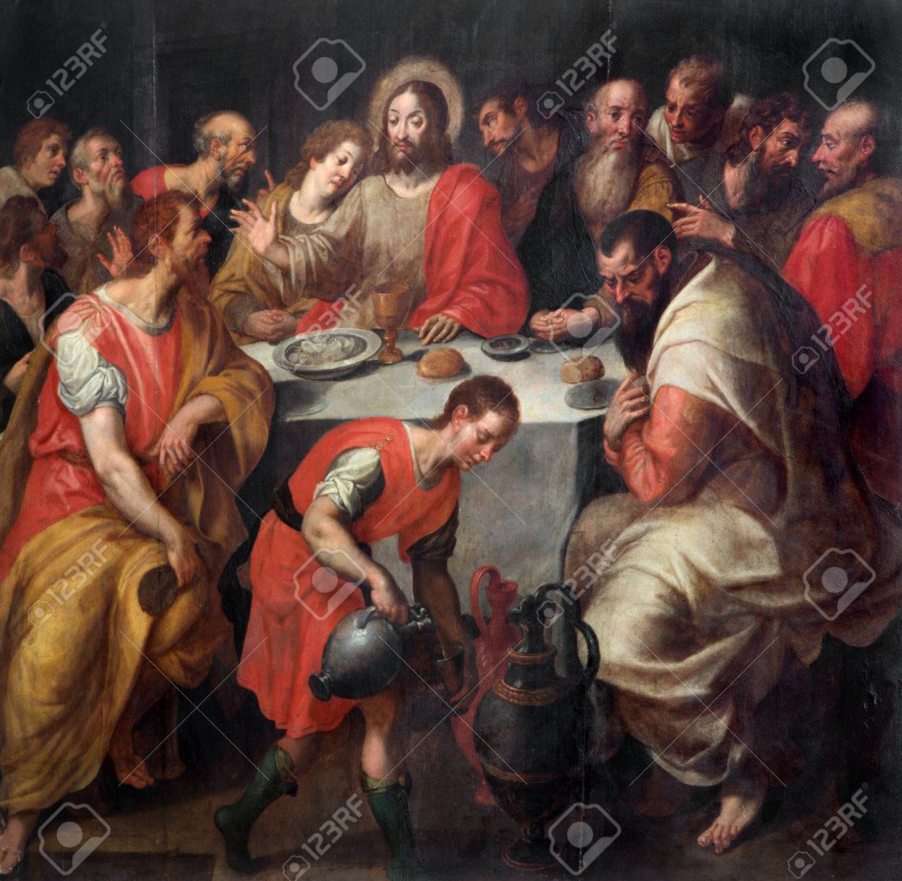 Malines Belgique 6 Septembre La Peinture Baroque De La Cène Du