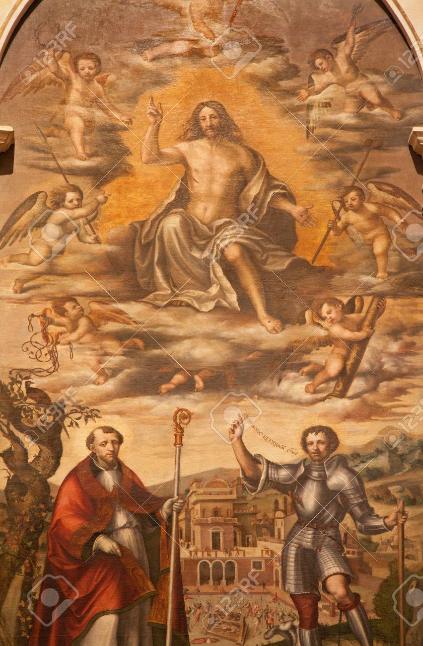 サンタ アナスタシア教会の聖エラスムス アタールからニコラウス Julfinus ヴェローナ 1 月 27 日 キリストの復活の詳細 の写真素材 画像素材 Image 60817166