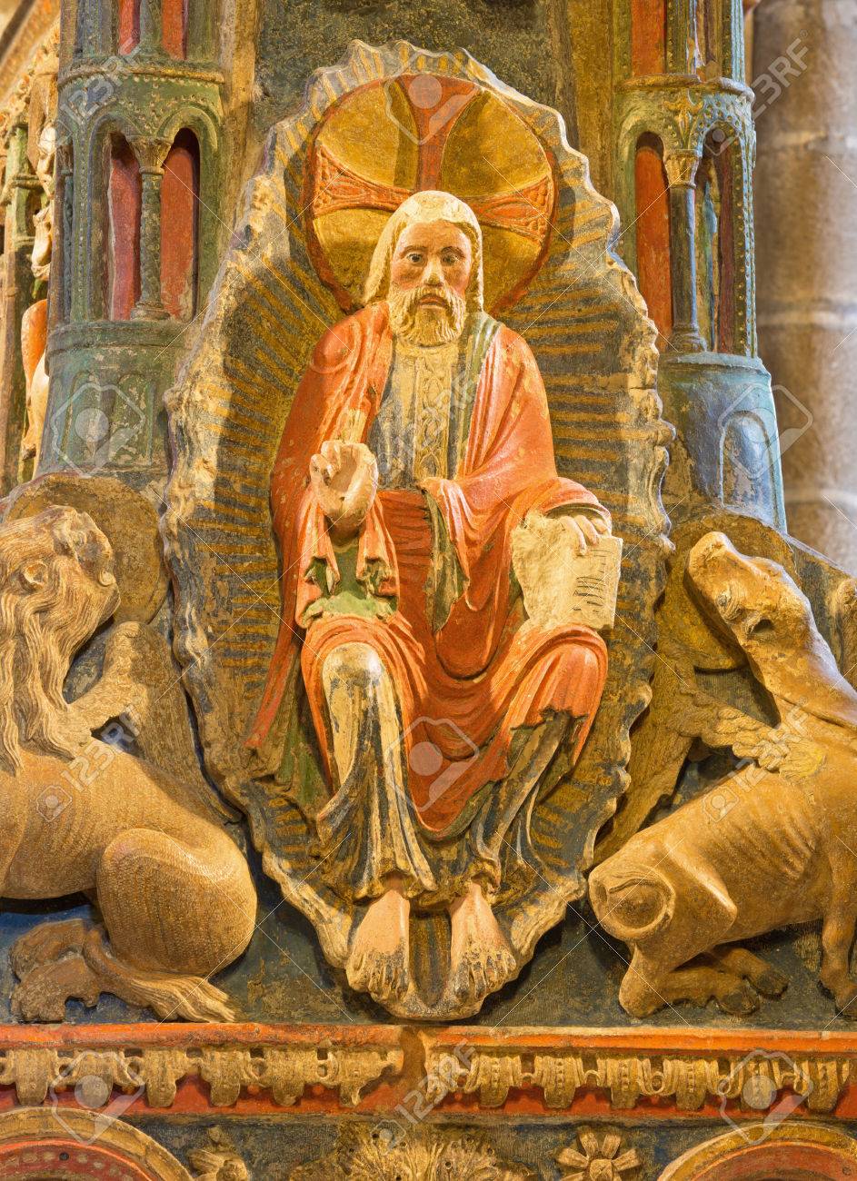 Avila Spain April 19 2016 The Detail Of God The Creator Stock Photo Picture And Royalty Free Image Image 58863904