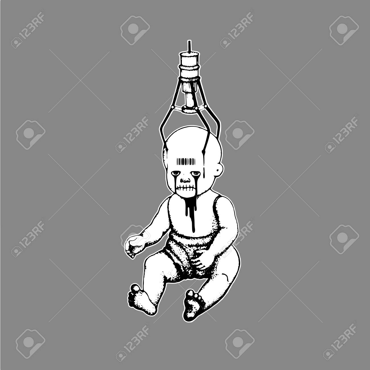 機械の腕は ベイビードールのゴーストを選択します 爪ゲーム機 タトゥーのデザイン イラスト手描き 平和 痛み 希望 孤独なだけのシンボル イラスト の イラスト素材 ベクタ Image 89094542