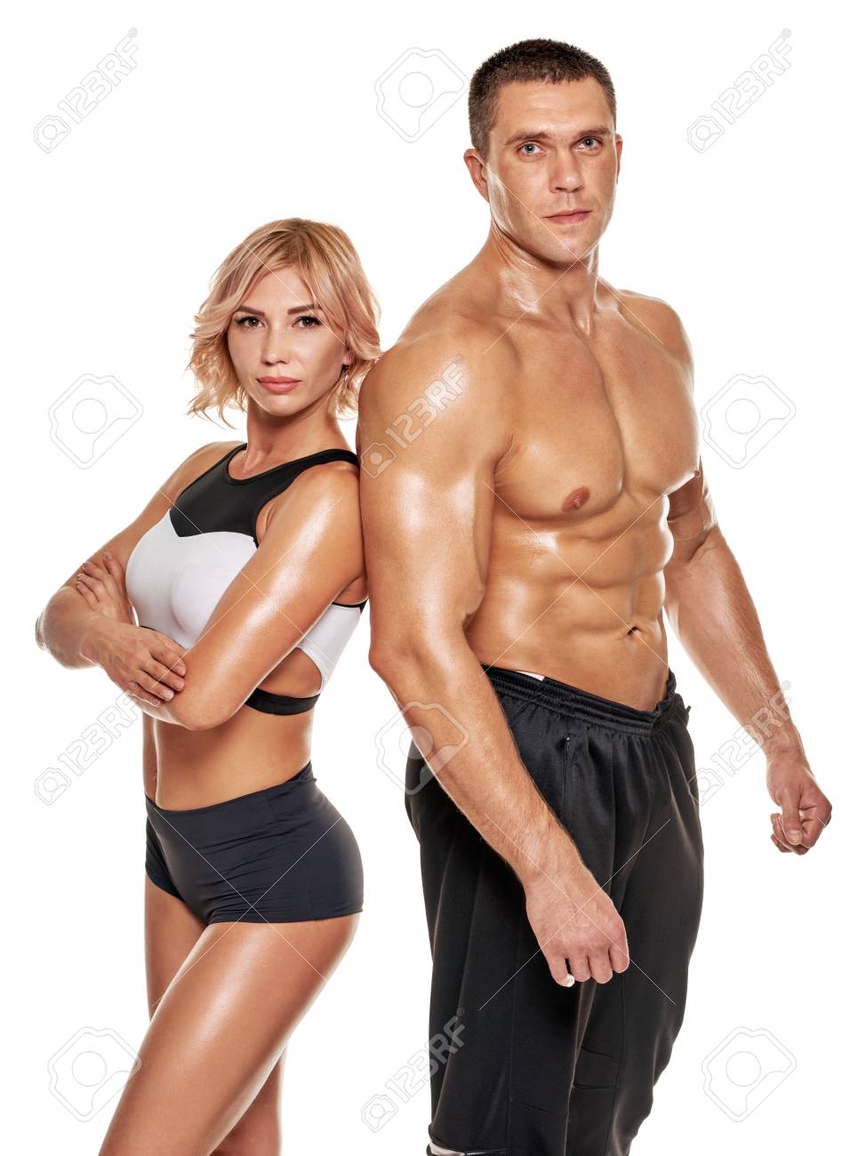 Athletic Muscular People Stock Photo, Picture and Royalty Free Image. Image  94350204.