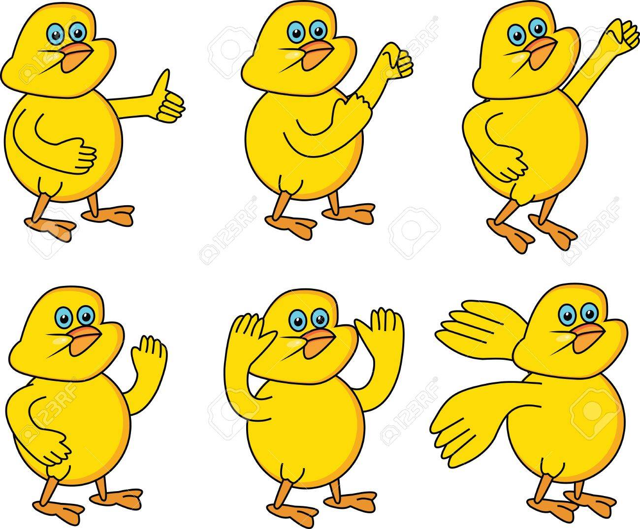 六つのチキンリトル のイラスト素材 ベクタ Image 六つのチキンリトル のイラスト素材 ベクタ Image