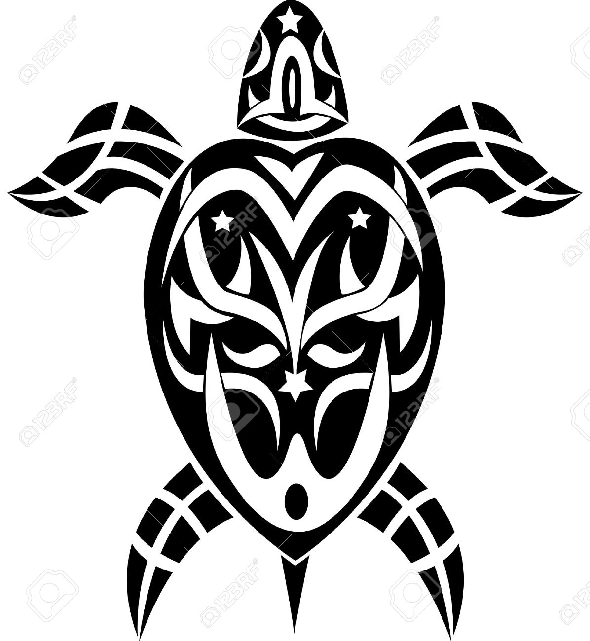 Tribal-Tattoos 12991350-tribal-tattoo-turtle-Stock-Vector-celtic