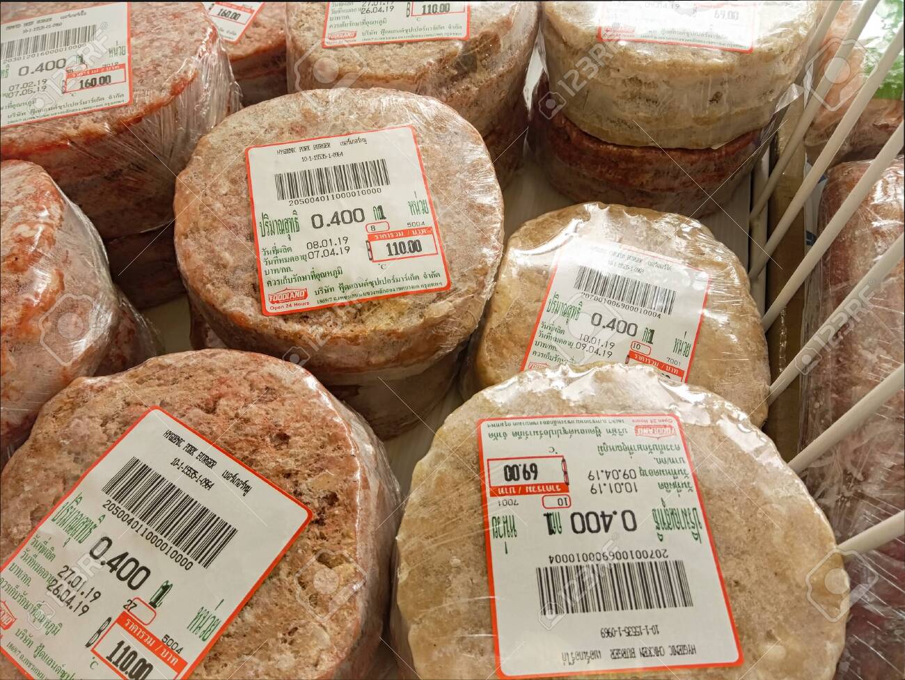 Bangkok Thailand February 10 Hygienic Frozen Pork Burger Stock Photo Picture And Royalty Free Image Image 136920744