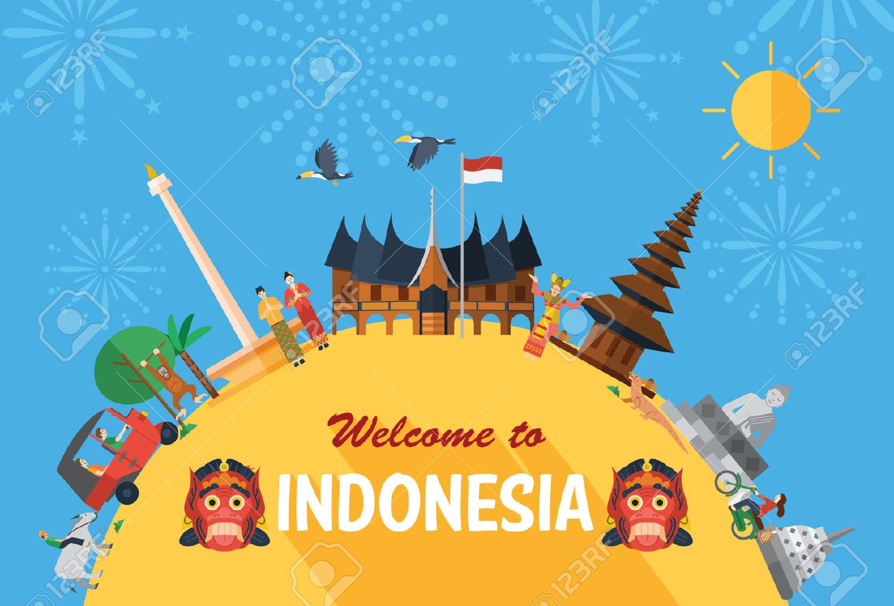 Flat design, Illustration of Indonesia Icons and landmarks - 53579865 Flat design, Illustration of Indonesia Icons and landmarks - 53579865