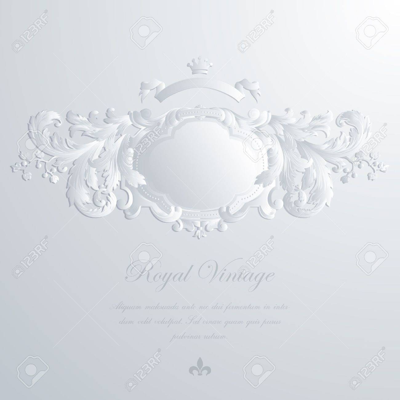 Vintage Elegante Carte De Voeux Et Modele D Invitation De Mariage Cadre Avec Ornement Royal Clip Art Libres De Droits Vecteurs Et Illustration Image 19089882