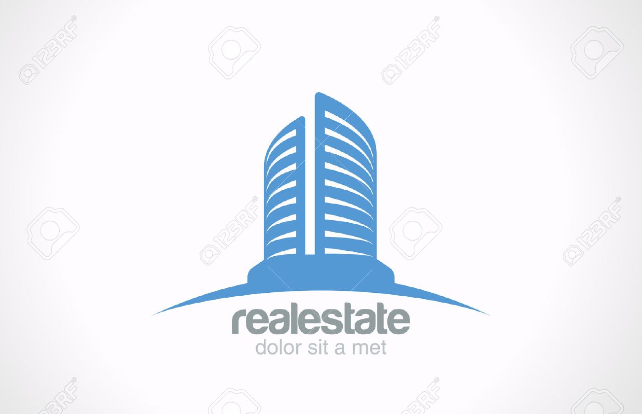 real estate logo vector design template skyscraper business