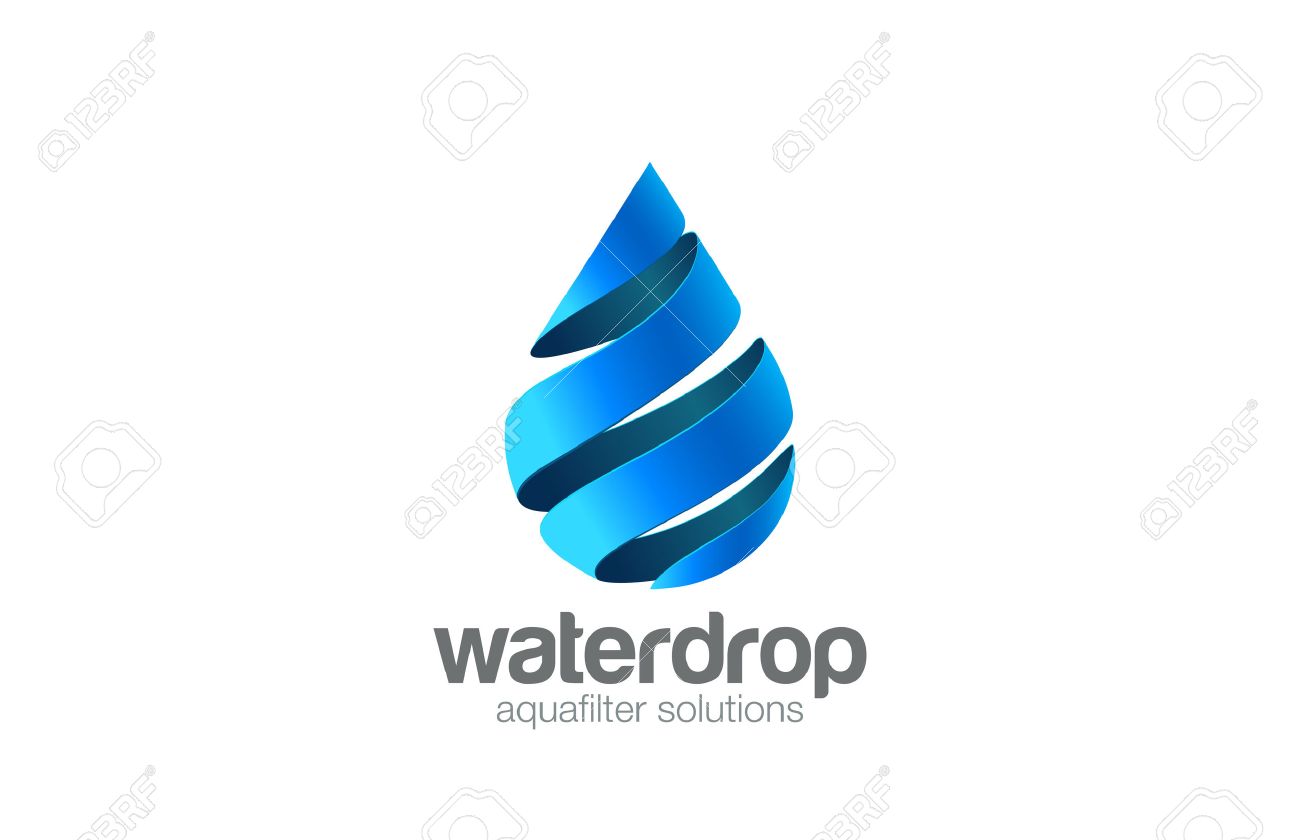 oil water drop logo aqua vector template waterdrop logotype