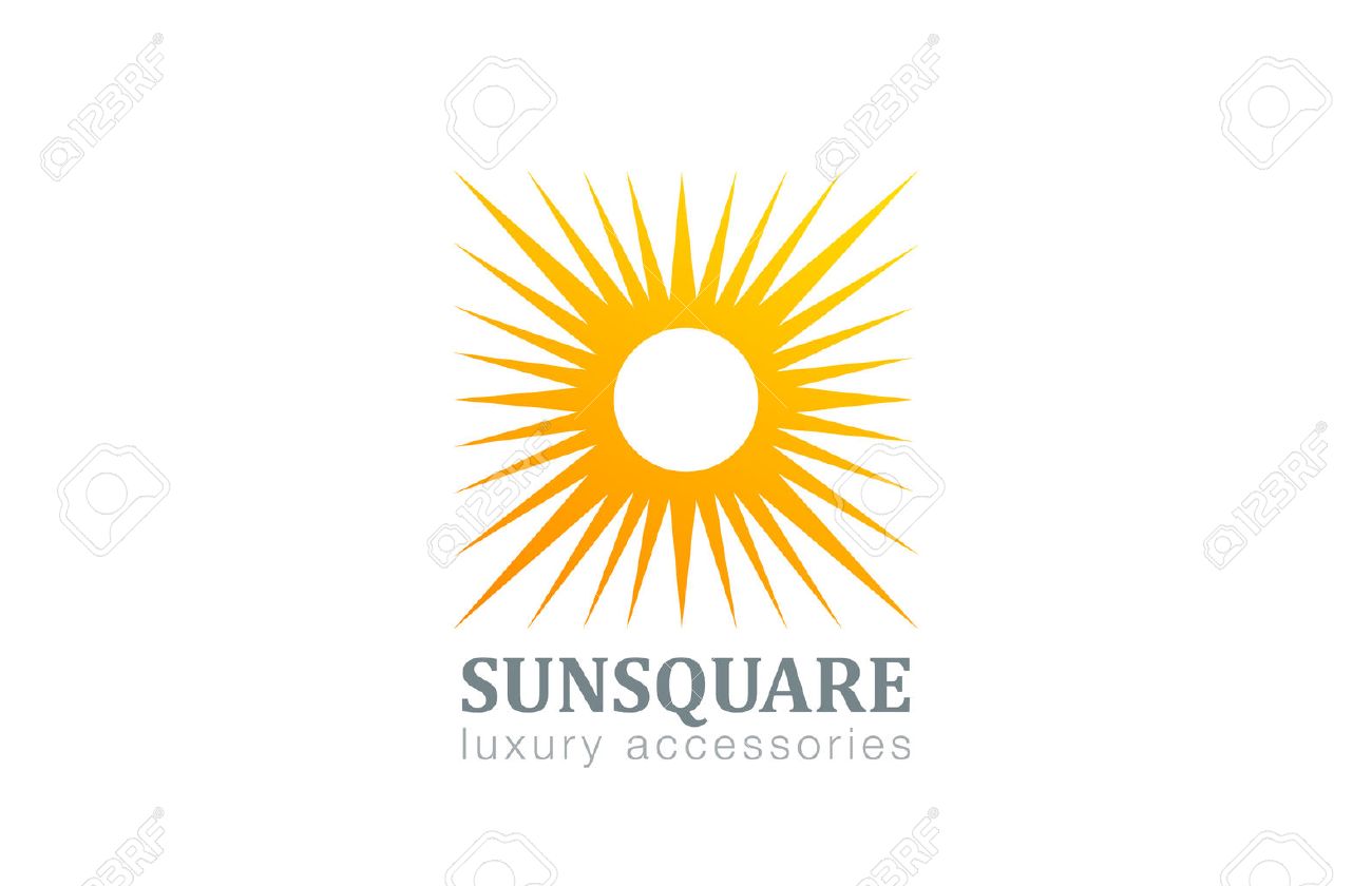sun logo vintage square
