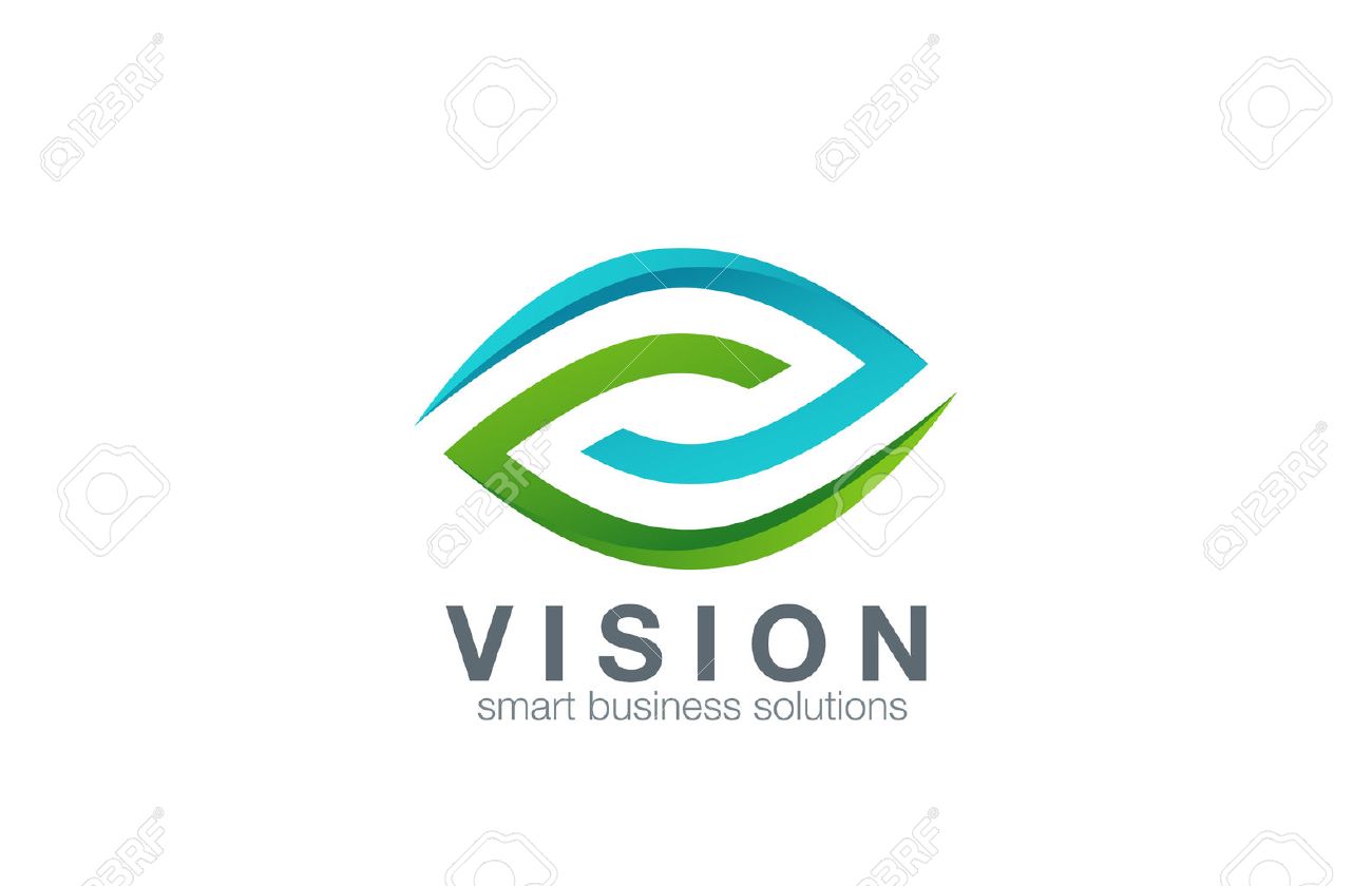 eye logo abstract design vector template business technology