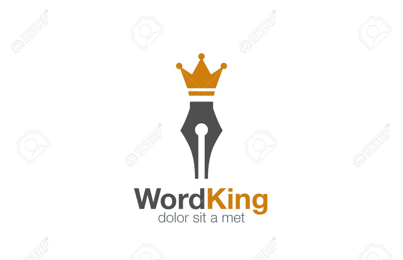 pen logo abstract design vector template writer author logotype romance story template