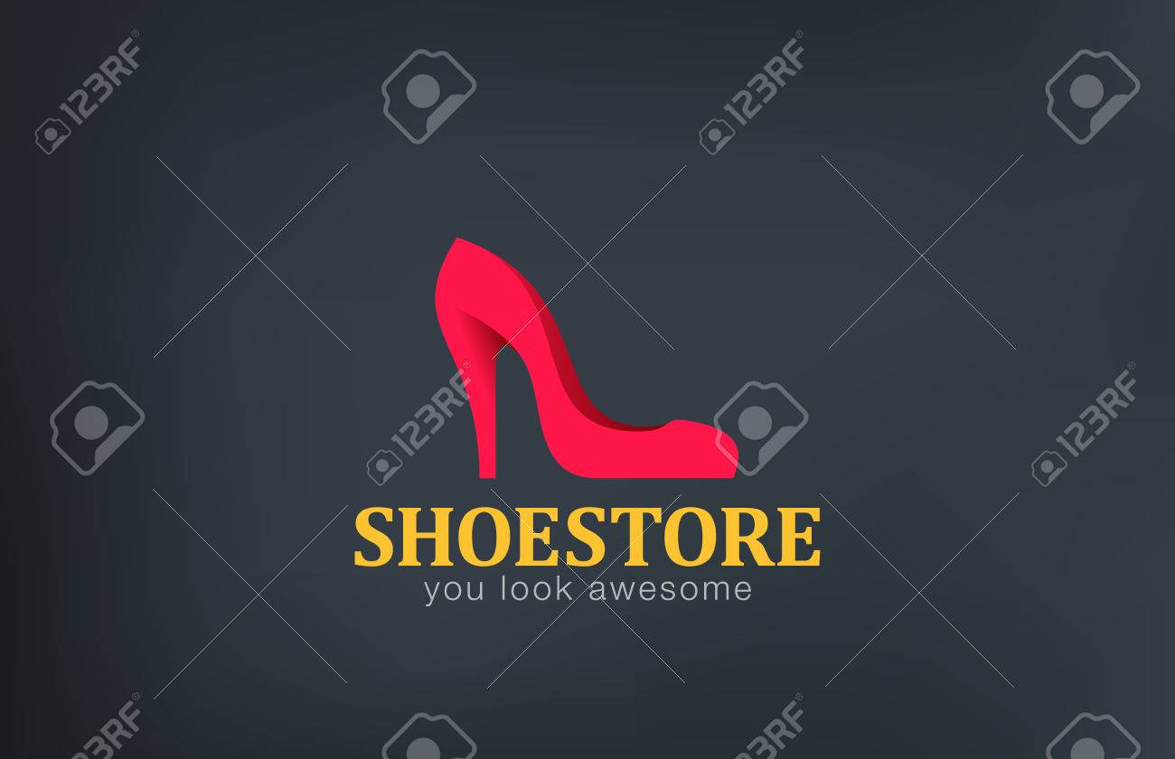 logo shoes store design vector template creative icon logotype logo shoes
