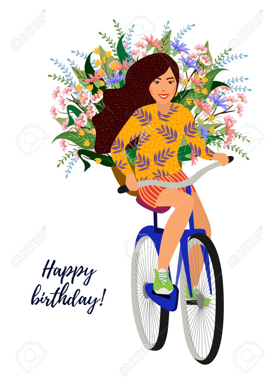 happy birthday girl flowers