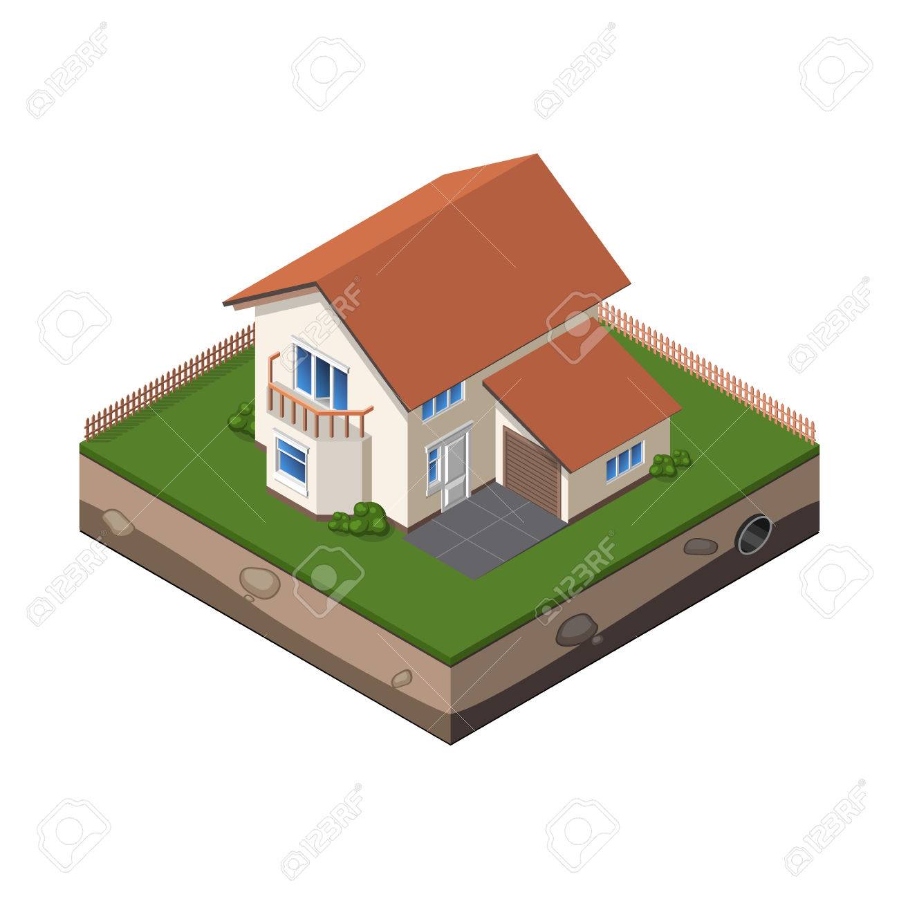 cottage small wooden house for real estate brochures or web brochures for real estate