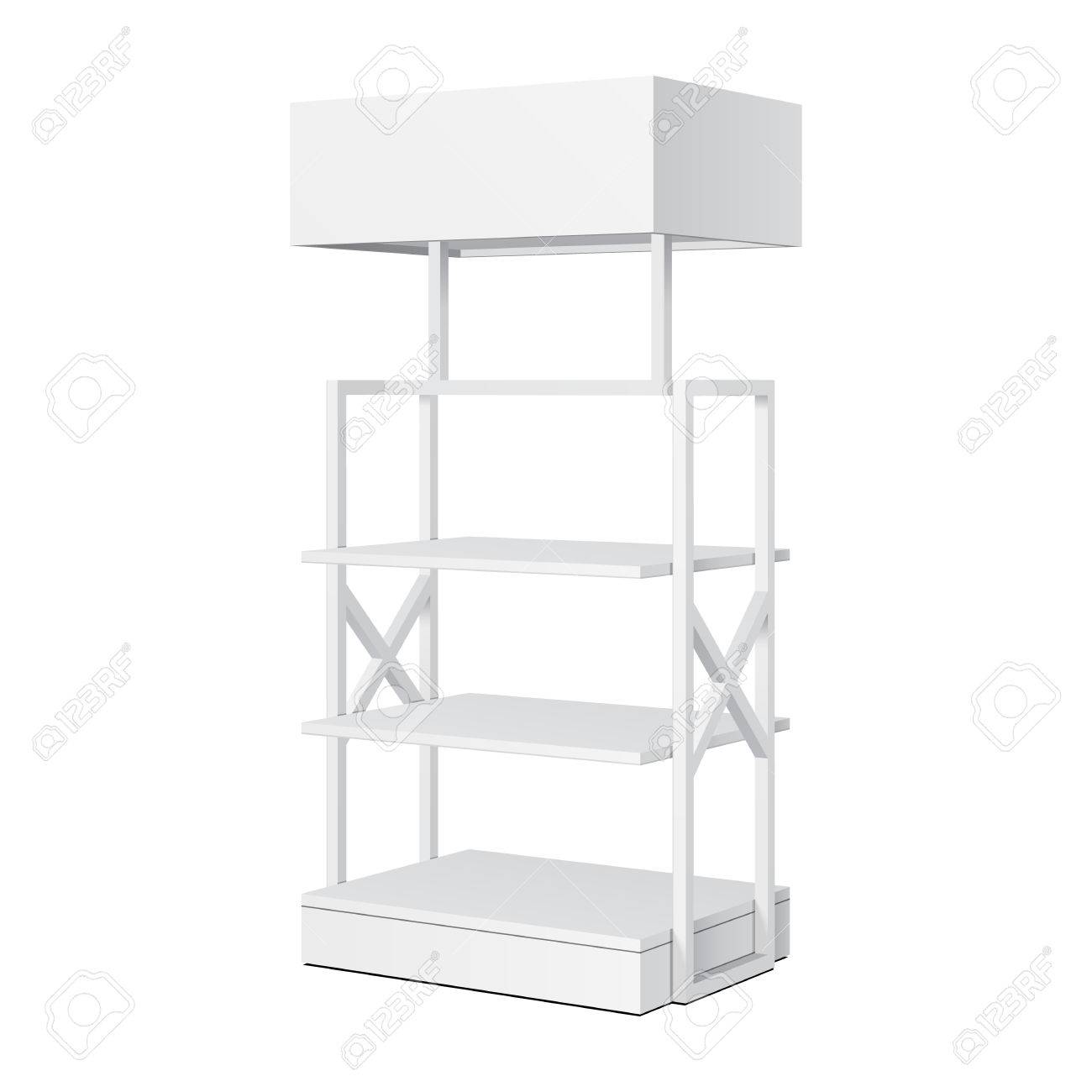 Retail Shelves Floor Display Rack For Supermarket Blank Empty
