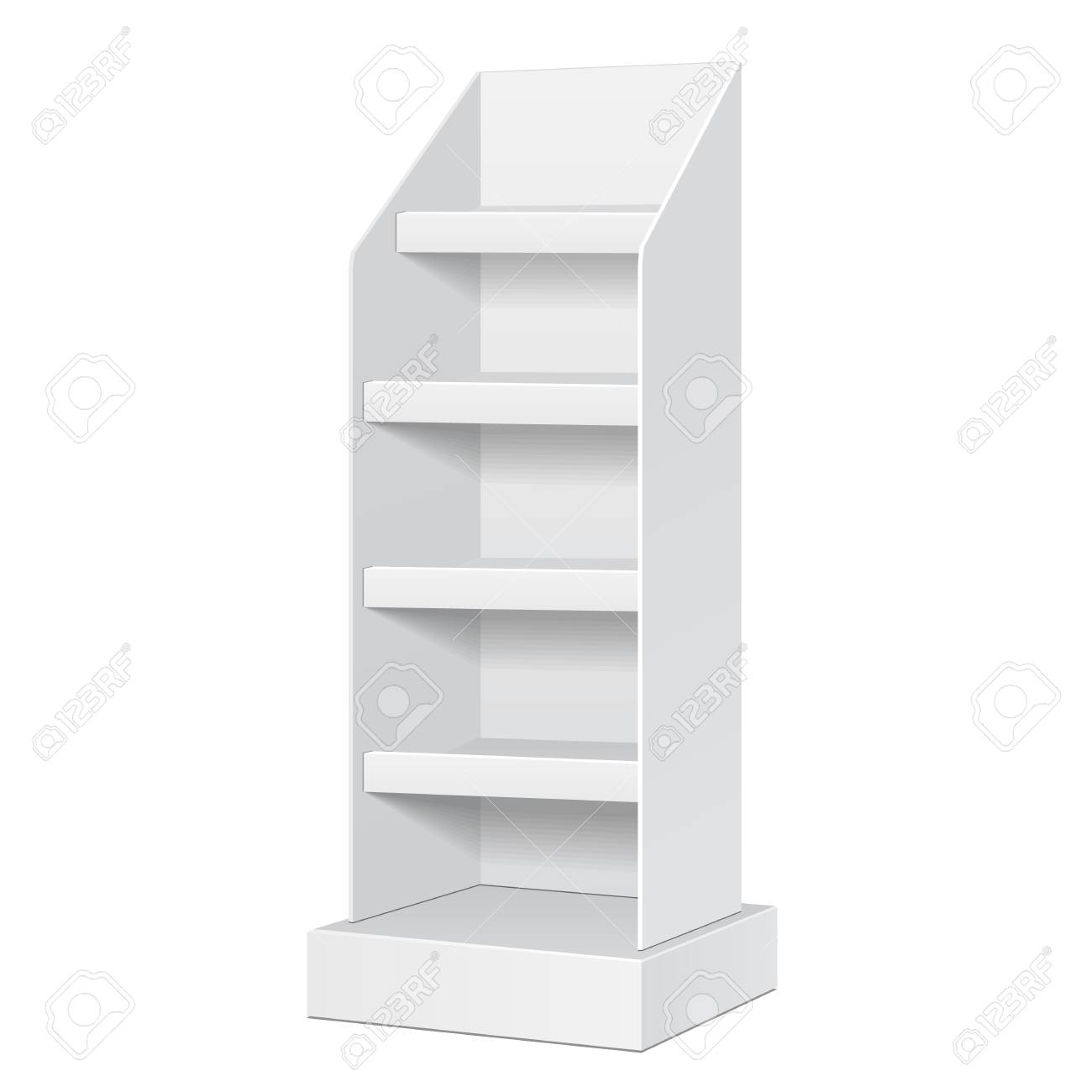 Download Cardboard Floor Display Rack For Supermarket Blank Empty With Stock Photo Picture And Royalty Free Image Image 72504903