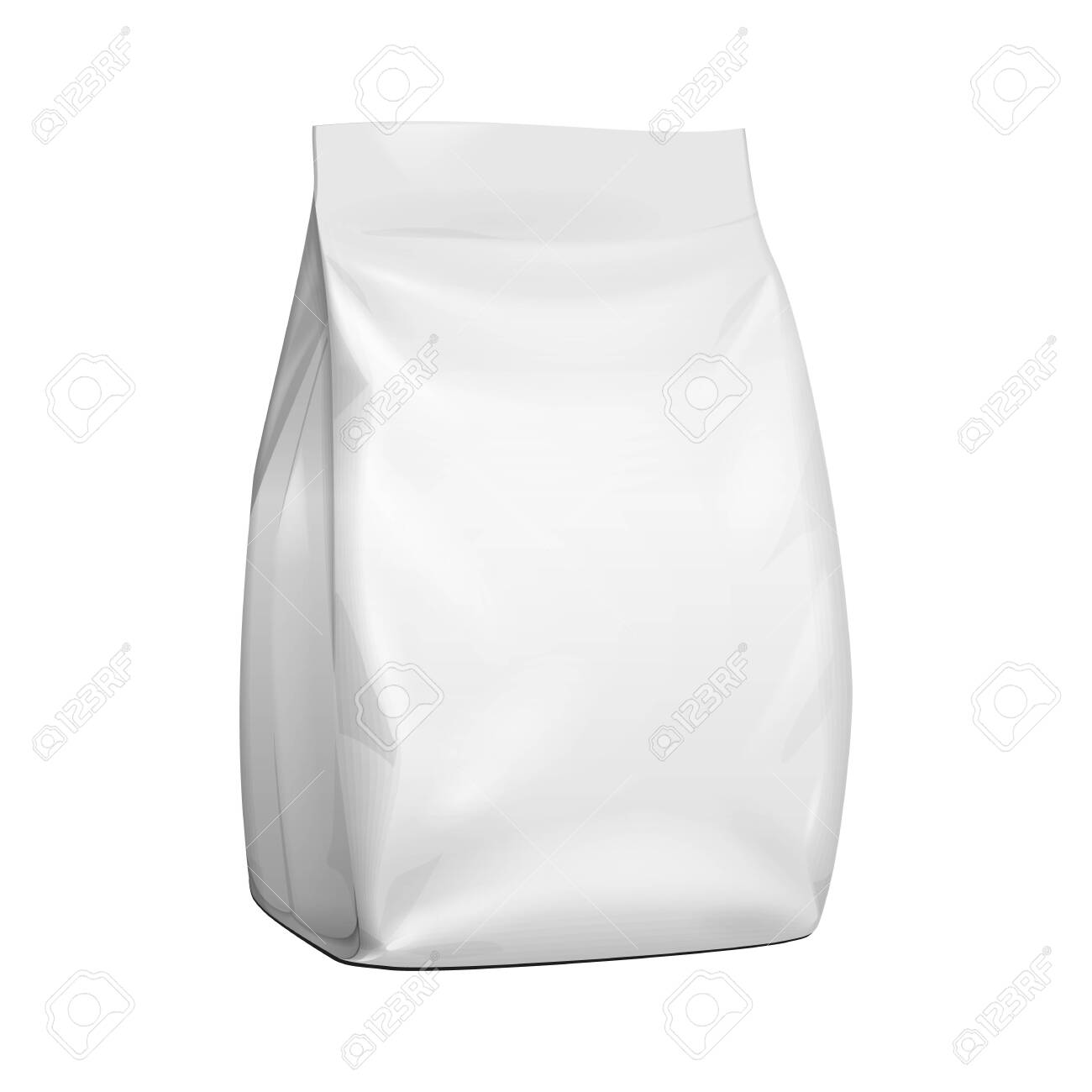 Blank Stand Up Pouch Snack Sachet Bag. Mock Up, Template. Illustration Isolated On White Background. Ready For Your Design. Product Packaging. Vector EPS10 - 124097548 Blank Stand Up Pouch Snack Sachet Bag. Mock Up, Template. Illustration Isolated On White Background. Ready For Your Design. Product Packaging. Vector EPS10 - 124097548