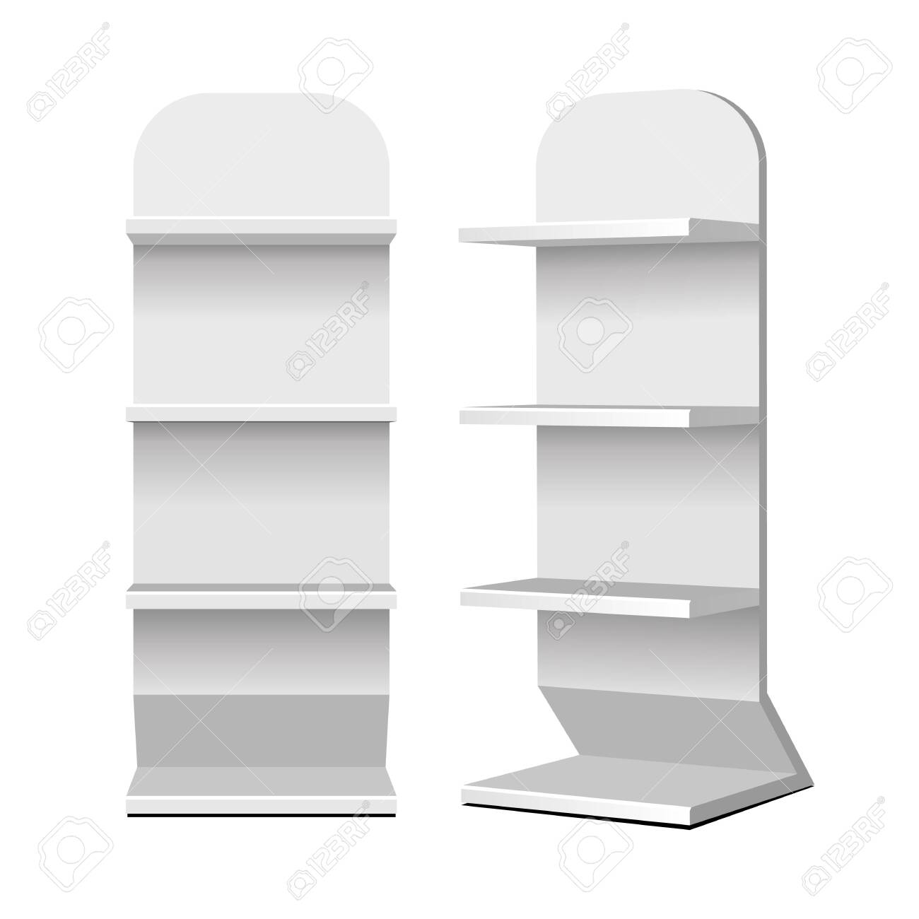 Download Mockup Cardboard Retail Shelves Floor Display Rack For Supermarket Royalty Free Cliparts Vectors And Stock Illustration Image 141439398