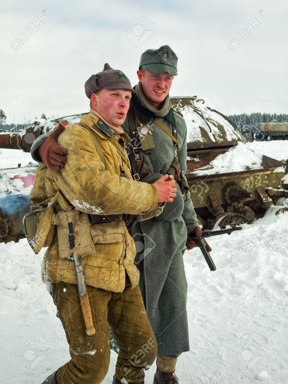 German And Soviet Military Personnel Of WW2. Historical