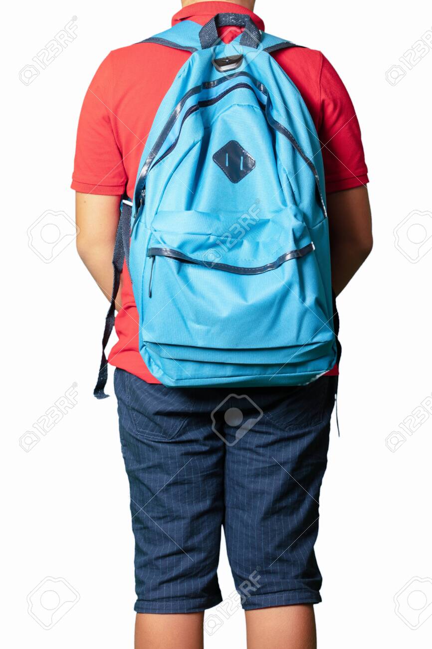 child wearing backpack