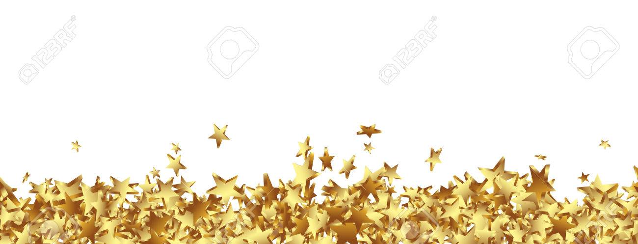 Gouden Sterretjes Op De Grond Panorama - Geïsoleerd Horizontale Banner Met  Witte Achtergrond. Website Head Template. Royalty-Vrije Foto, Plaatjes,  Beelden En Stock Fotografie. Image 46391839.