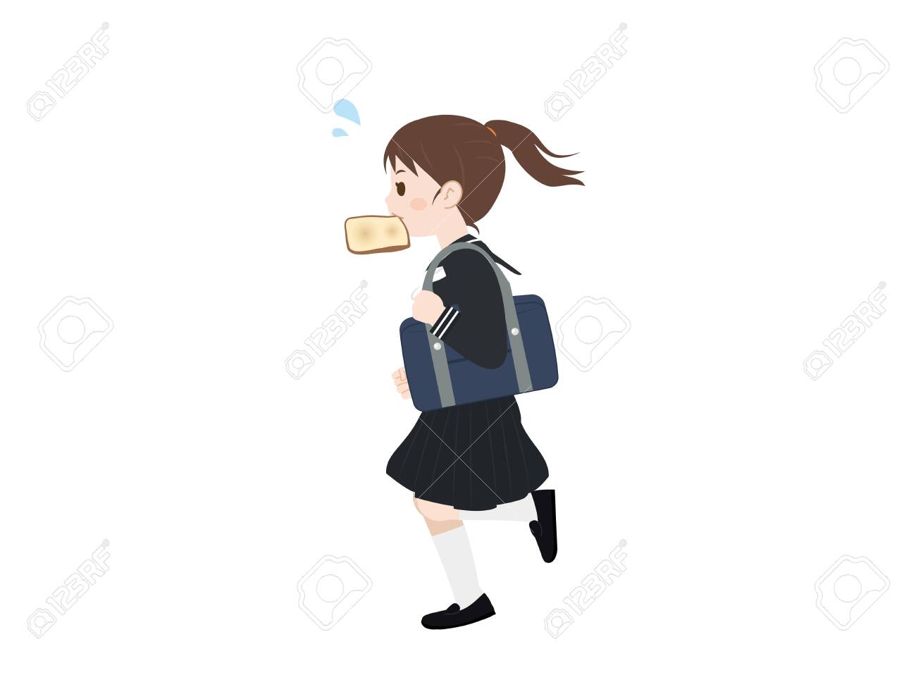 It Is An Illustration Of A Late Student. Royalty Free SVG, Cliparts,  Vectors, and Stock Illustration. Image 140956505.