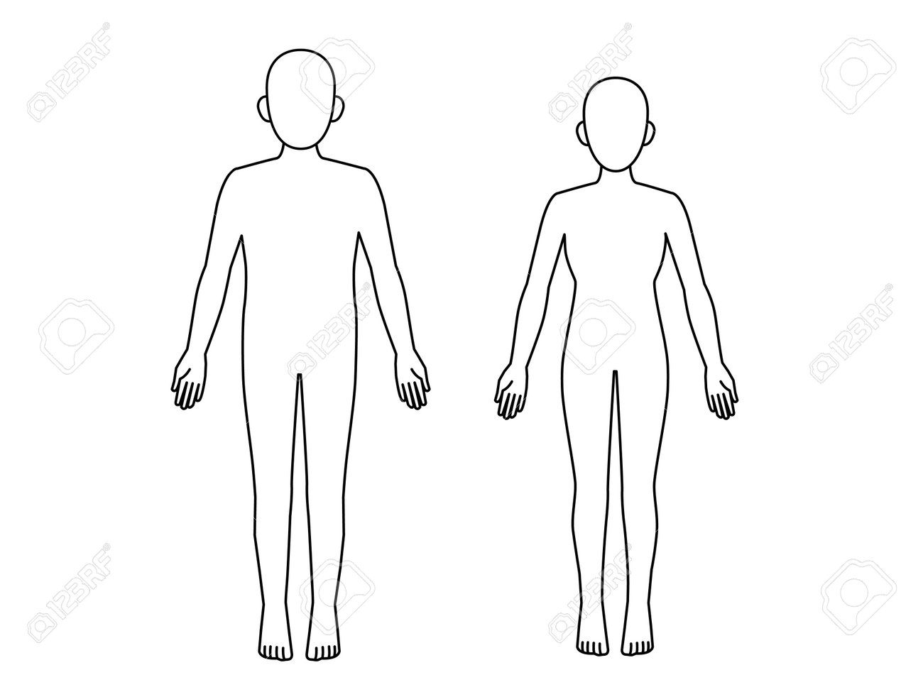 Clip Art Of Simple Human Body Model. Royalty Free SVG, Cliparts, Vectors,  and Stock Illustration. Image 212139041., image size:1300x975
