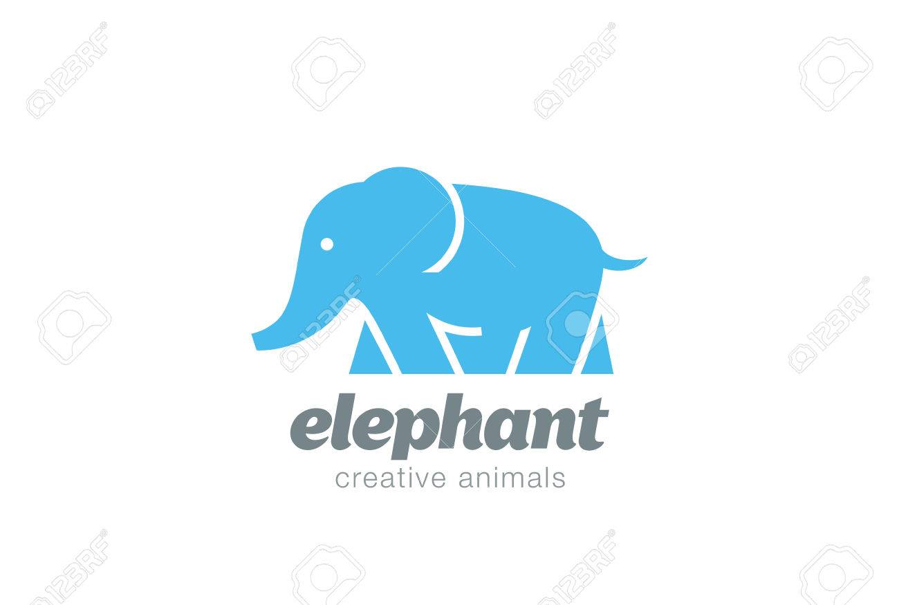 歩く象ロゴ デザイン ベクトル テンプレートです アフリカ動物園サファリ アイコン 豊富な野生動物ロゴのコンセプトのシンボルです のイラスト素材 ベクタ Image