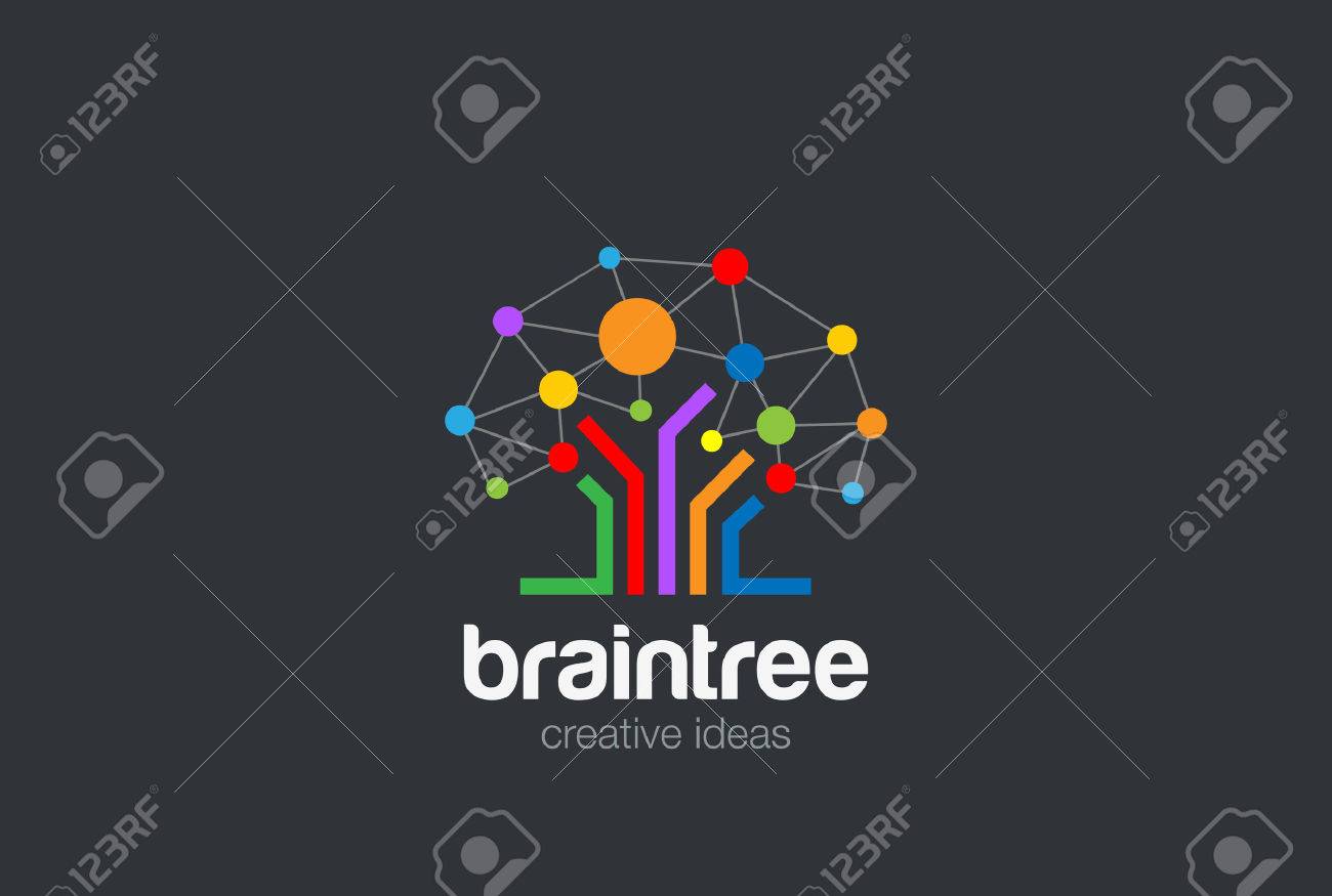Brain Creative Ideas Logo design vector template. Social Network Tree concept Logotype. Brainstorming icon - 52811512 Brain Creative Ideas Logo design vector template. Social Network Tree concept Logotype. Brainstorming icon - 52811512