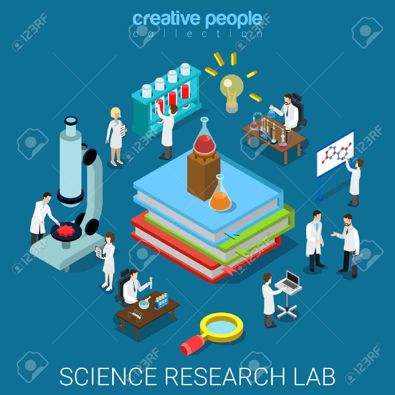 Flat 3d isometric style science chemical pharmaceutical research lab concept web infographics vector illustration. Big books flask tube and scientists. Creative people website conceptual collection. - 56931525 Flat 3d isometric style science chemical pharmaceutical research lab concept web infographics vector illustration. Big books flask tube and scientists. Creative people website conceptual collection. - 56931525