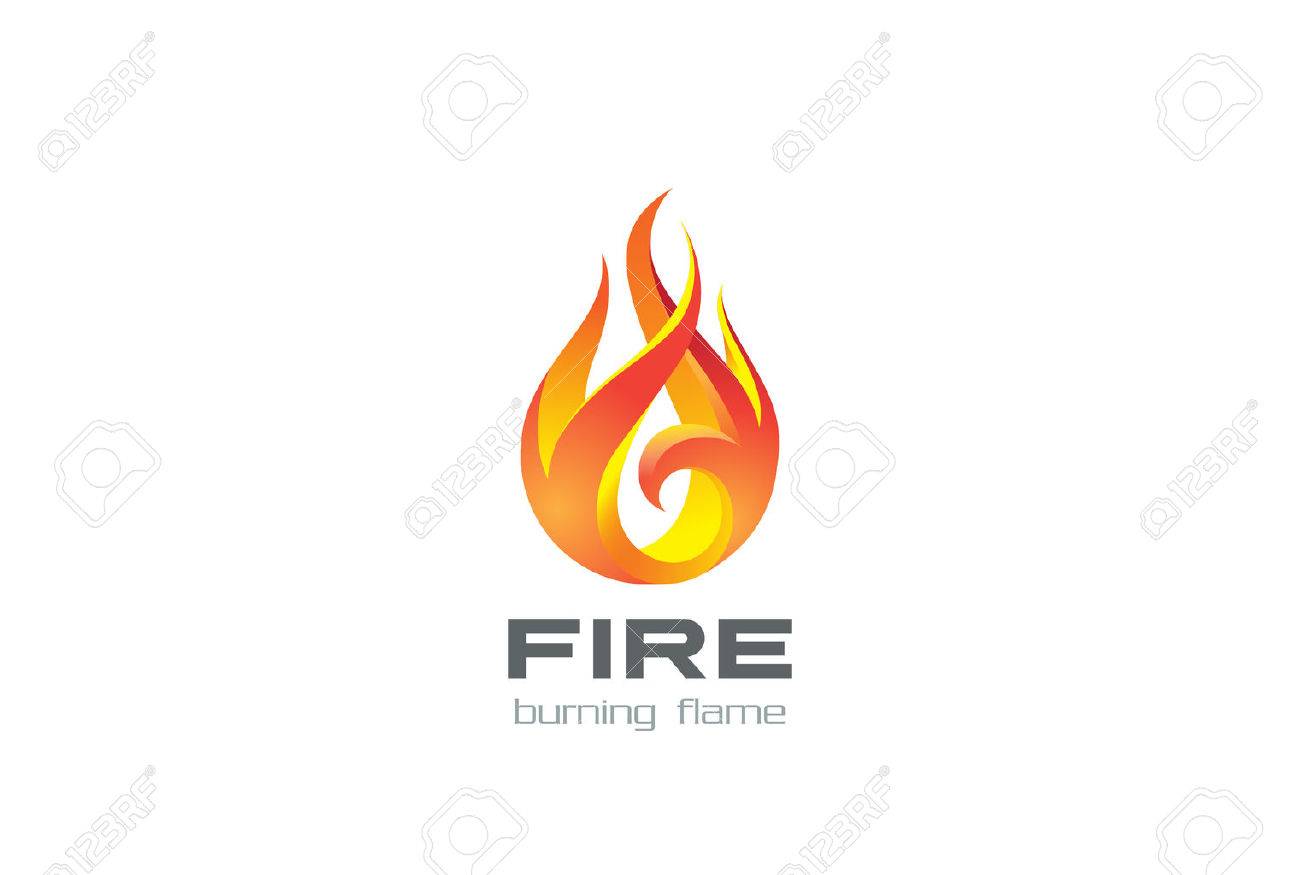 fire flame design vector template burning inferno fireball concept
