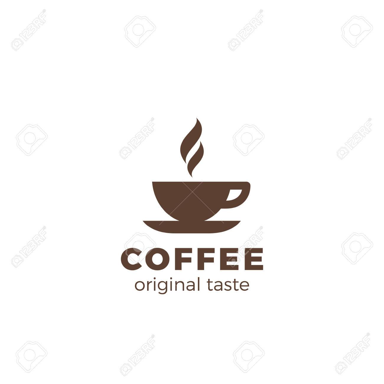 Coffee Cup Logo Design Vector Template Hot Drinks Tea Coffee