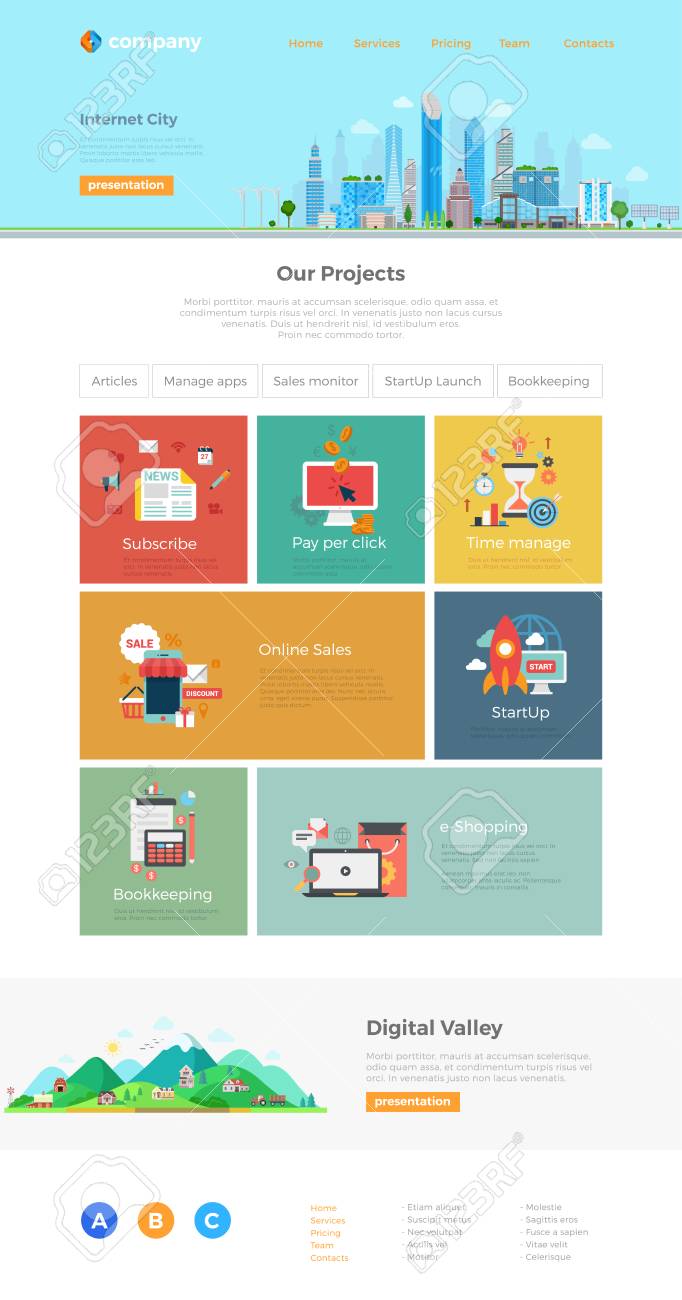 website landing page design